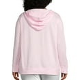 thumbnail image 2 of Women's Plus Size French Terry Hoodie with Lace-up Collar, 2 of 5