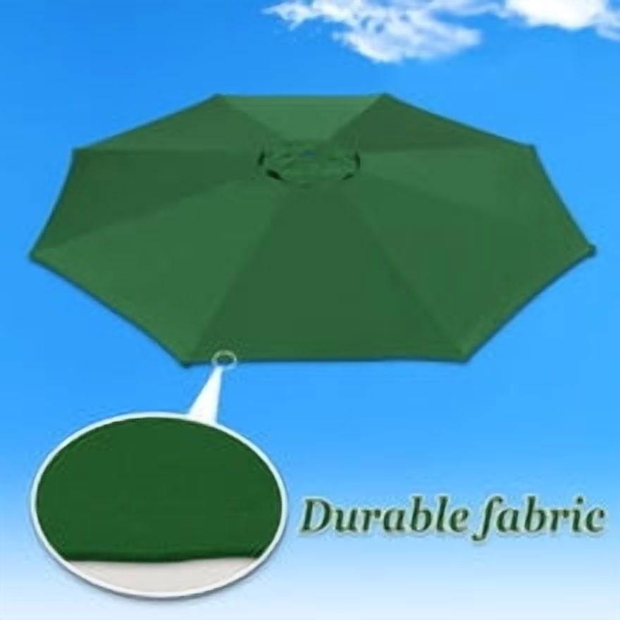 ALUVIERA 10' Umbrella Canopy Top Cover Patio Replacement Top Cover 8 Ribs Outdoor Sunshade