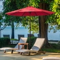 thumbnail image 2 of ACEGOSES 9ft Round Outdoor Patio Umbrella w/ Tilt and Crank 8 Ribs,Red, 2 of 8