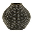 thumbnail image 6 of Modern Beaded Ceramic Vase for Living Room Decor and Home Accents - Decorative Flower Vase for Room, Bedroom, or Office Decor - Ideal for House and Table Decor Displays - 16", Black & Gold, 6 of 12