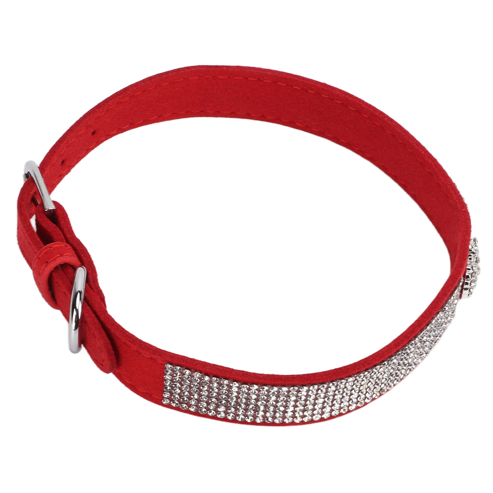 Rhinestone Dog Collar Crown Diamante Jewelry Dog Collar Sparkling Comfortable Elastic With Metal Buckle For Cats For Dogs Red Pink Rose Red Walmart