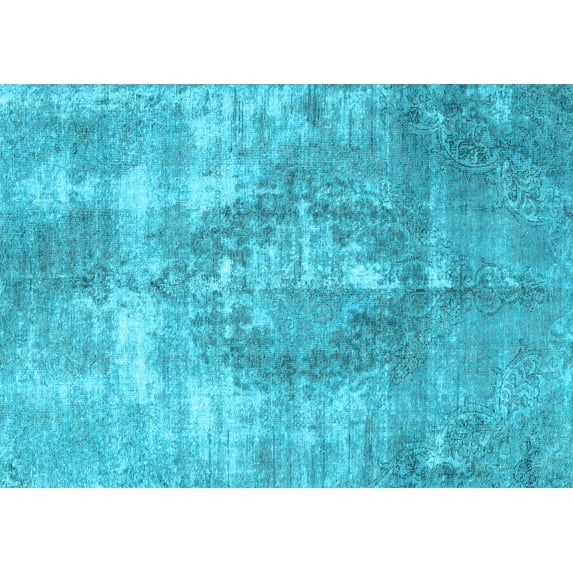 Ahgly Company Indoor Rectangle Persian Light Blue Traditional Area Rugs, 5' x 7'