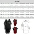 thumbnail image 3 of Dresses For Women Plus Size Fashion Gothic Style Vintage Midi Dress Croset Long Flare Sleeve A Line Party Dress, 3 of 5