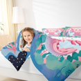 thumbnail image 4 of Homewish Cartoon Pink Axolotl Full Size Comforter Sets for Teen, Kawaii Ocean Animal Bedding Comforter Set, Cute Animal Lover Reversible Bedding Sets, Super Cozy Room Decor, 3-Piece, 4 of 8