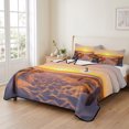 thumbnail image 2 of Full Quilt Set 78''x90'', Summer Beach Lightweight Summer Bedspread Coverlet Set with 2 Pillow Shams, Sunset Nautical Ocean Sea Breathable All Season Quilt Bedding for Bedroom/Guest Room, 2 of 9
