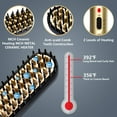 thumbnail image 3 of Quick Styling Electric Heated Hot Comb, Multifunctional Beard Straightening Brush Hair Straightening, Portable Heated Beard Brush with Anti-Scald Functions (Golden), 3 of 6