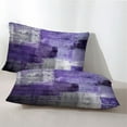 thumbnail image 3 of Purple Velvet Abstract Pillow Covers Set of 2 Modern Accent Violet Gray Throw Pillow Cover Soft Elegant Decorative Couch Cushion Cover for Bed Living Room Outdoor Sofa Pillowcases 12x20 Inch, 3 of 6