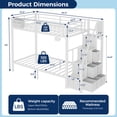 thumbnail image 3 of Miniyam Twin over Twin Bunk Bed with Storage Stairs and 6 Drawers, White, 3 of 11