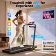 thumbnail image 2 of YPOO Walking Pad with Foldable Handles, 2.5HP Incline Treadmill, 350 Ibs Capacity, LED Display, Black, 2 of 9