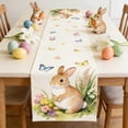 thumbnail image 4 of Dvkptbk Happy Easter Table Runner Spring Holiday Centerpiece Floral Eggs Bunny Kitchen Dining Table Decoration for Home Party Decor, 4 of 6