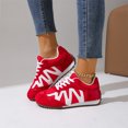 thumbnail image 2 of Domzle Women's Classic Retro Casual Fashion Sneaker | Anit-Slip | Trendy Stylish | Casual Comfortable| Running Walking Shoes Red, 2 of 8