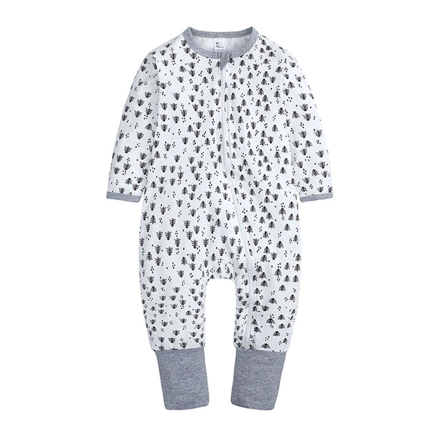 Body De Bebé Canastilla Onesies Para Niños Pequeños Recién Nacidos Niños De Manga Larga Mameluco De Dibujos Animados Mono Ropa Trajes Gris Odeerbi LM103-1510