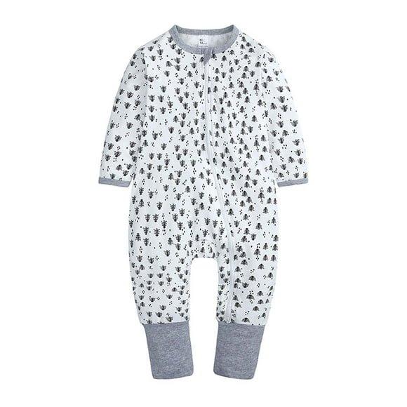 Body De Bebé Canastilla Onesies Para Niños Pequeños Recién Nacidos Niños De Manga Larga Mameluco De Dibujos Animados Mono Ropa Trajes Gris Odeerbi LM103-1511