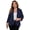 Navy blue, variant on Womens Plus Size Casual Blazer Office Open Front 3/4 Sleeve Cardigans Jacket Work Suit