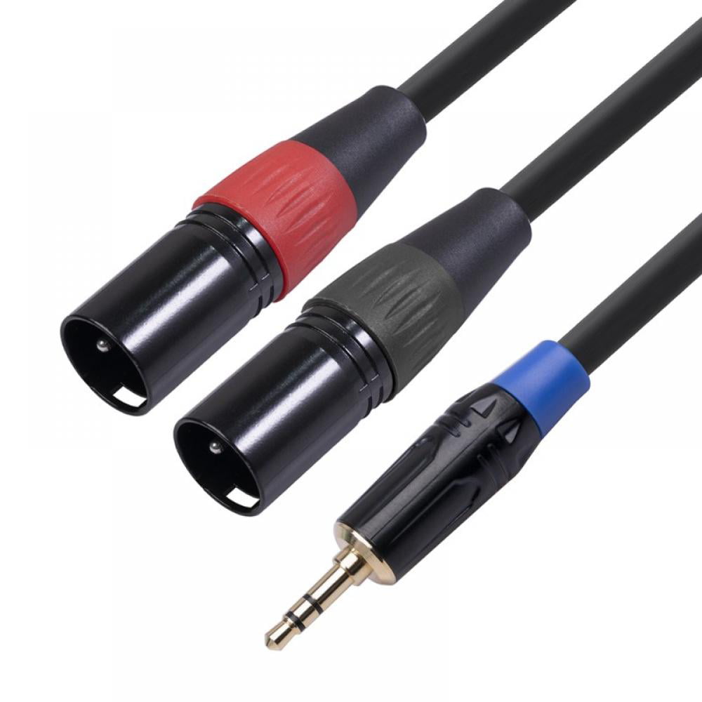 Male UNBALANCED audio Cable 24 AWG by Custom Cable Connection 3.5mm 3 Foot XLR Male to 1/8 Inch 