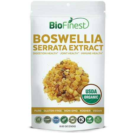 Biofinest Boswellia Serrata Extract Powder - 65% Boswellic Acid - USDA Certified Organic Gluten-Free Non-GMO Kosher Vegan Friendly - Supplement for Respiratory Support, Joint Health, Digestion (Best Boswellia For Cancer)