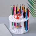 thumbnail image 4 of Maoww Makeup Brushes Storage Holder Large Capacity Multifunctional Home Hotel Dorm Classroom Table Cosmetics Eyeliner Pencils Rack White, 4 of 9