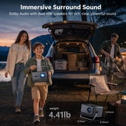 HAPPRUN Official Licensed Google TV Projector with WiFi and Bluetooth, Supported 4K Smart Projector with Dolby Audio, Auto Focus & Keystone, Built-in Streaming Apps, 2000 ANSI Lumens Movie Projector