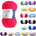 thumbnail image 2 of Fil de Coton Lait Chaud Multicolore Bricolage Fil pour Chandail de Bébé Tricot Enfants Tricoté à la Main Tricoter Couverture Fil de Crochet, 2 of 9
