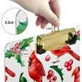 thumbnail image 4 of FMSHPON Christmas Cardinal Holy Leaves Red Berry Clipboard Hardboard Wood Nursing Clip Board and Pull for Standard A4 Letter 13x9 inches, 4 of 5