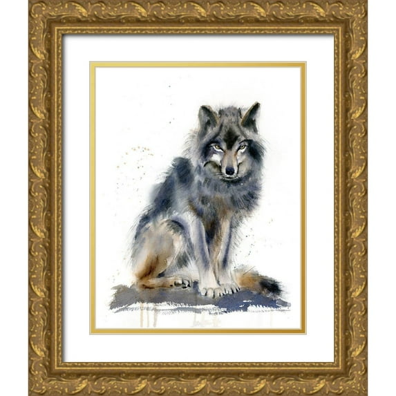 Shefranov, Olga 15x18 Gold Ornate Wood Framed with Double Matting Museum Art Print Titled - Wolf IV