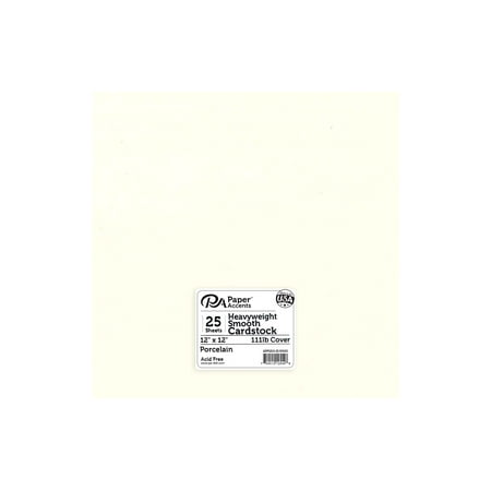UPC: 0740512125548 | Paper Accents Cardstock 12 x 12  Heavyweight Smooth 111lb 25pc Porcelain
