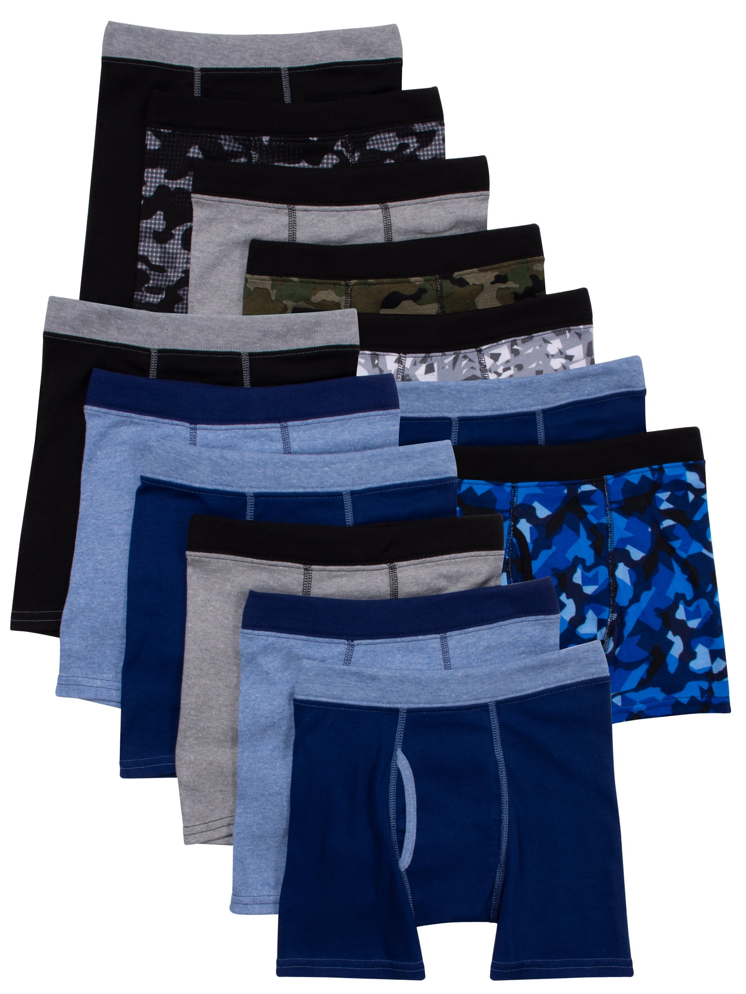 Hanes Boys Boxers Underwear 3 pack Blue Plaids Tagless Size Medium or Large Hanes Boys Boxers Underwear 3 pack Blue Plaids Tagless Size Medium or Large