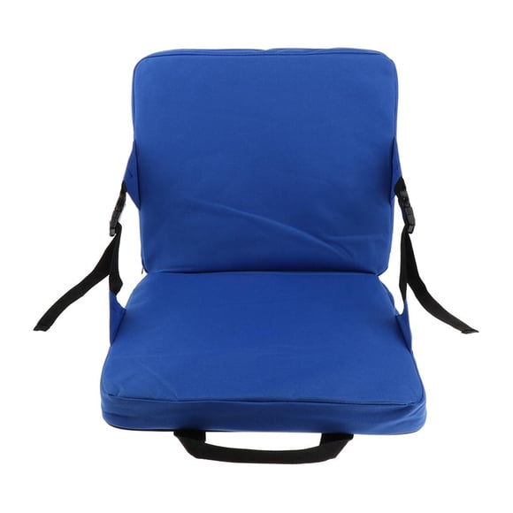 Folding Stadium Seat Cushion with Backrest, Fishing Cushions Bleacher Seats for home and garden Patio Lawn - Extra Thick Padding blue