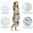 thumbnail image 7 of Paw Prints Hooded Bath Towel，50"x30" for Ages 3 To 12 Kids, Quick Dry Lightweight Soft Microfiber Hood Beach Towel Cover Up for Kids, 7 of 7