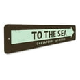 thumbnail image 3 of Arrow to The Sea Sign, Beach Location Sign, Custom Beach Destination Sign, Beach House Aluminum Sign - 4x18 inches, 3 of 4