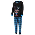 thumbnail image 3 of Conjunto de pijamas navideños familiares a juego con estampado de renos y cuadros. Pijamas de vacaciones para papá, mamá y niños., 3 of 10