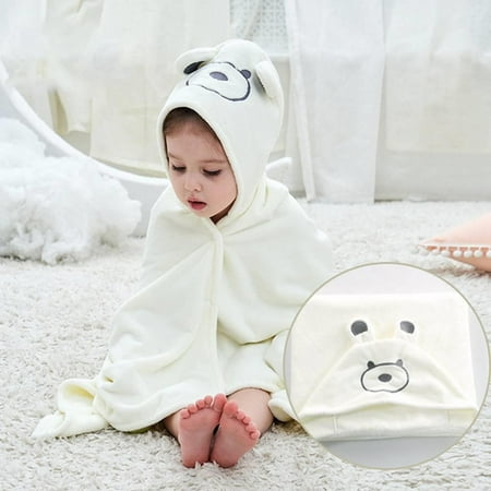 

bangyoudaoo Baby Bath Towel Hooded Bathrobe Coral Fleece Soft Absorbent Newborn Baby Hug Quilt Cloak Style 4