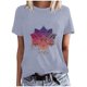 thumbnail image 2 of Fiudx Tops para Mujer Blusa de Manga Corta con Estampado de Moda para Mujer, Divertida Camiseta con Cuello Redondo, 2 of 4