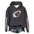 thumbnail image 1 of Chandail à Capuchon de Football Baseball pour Femmes avec Col Rond et Manches Longues, 1 of 4