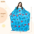 thumbnail image 5 of Microplush Sherpa Blanket with Sleeves for Women and Men, 5 of 7
