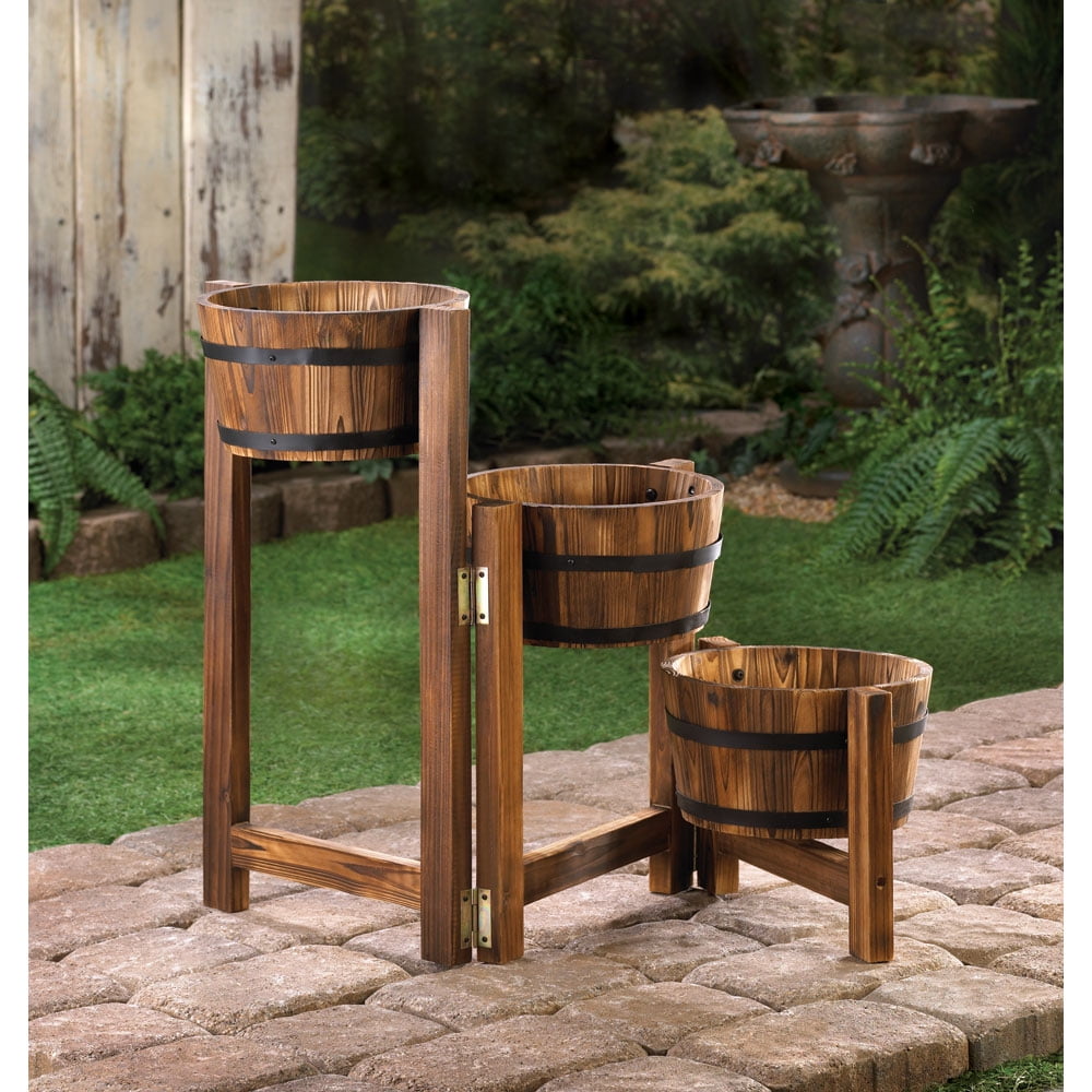Large Garden Planters Wooden Planter Boxes Tall Apple Barrel Large Garden Planters Wooden Planter Boxes Tall Apple Barrel Ladder Com