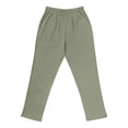 thumbnail image 4 of Lightweight Linen Jogger Pants for Men Elastic Waist Drawstring Straight-Legs Pants with Pockets Cotton Linen Cotton Trousers Summer Beach Vacation Yoga Casual Pant,Green L, 4 of 6