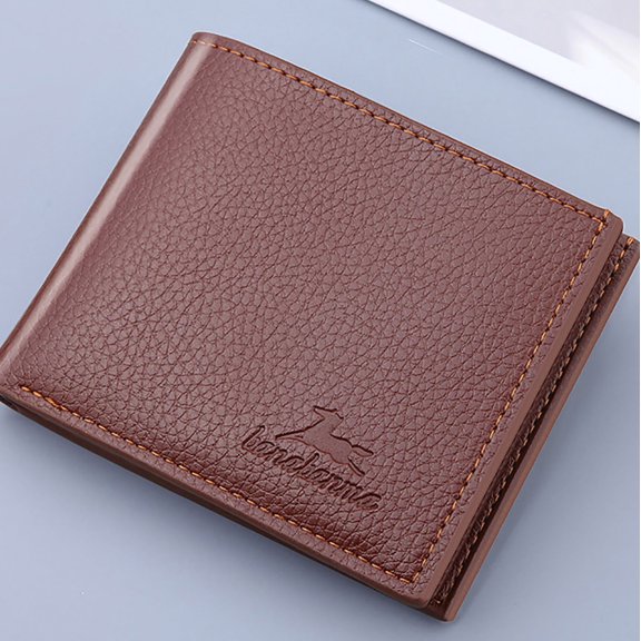 Back to School Savings! Gift Bag Men's Wallet Short Vertical Ultra-Thin Wallet Bank Card Card Package Small Purse Gift Set