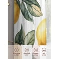 thumbnail image 3 of Lemon Sheer Curtains for Living Room Bedroom Summer Yellow Fruit Country Spring Leaf Plant Sheer Curtains 63 Inch Long 2 Panels Set Light Filtering Curtain Window Treatments Drapes for Dining Room, 3 of 6