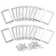 thumbnail image 1 of Soportes de etiqueta de metal, 70x33mm 20Pack Marco de etiqueta de tarjeta de nombre, Tono plateado, 1 of 6