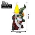 thumbnail image 5 of Garden Gnome with Torch Flame, Garden Gnome Statue, Solar-Powered LED Light, Outdoor Yard Decoration, Gift for Housewarming, Birthday, All Occasions, 5 of 6