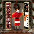 thumbnail image 5 of Merry Christmas Door Cover Banner Decorations Green Black Funny Christmas Hanging Banner Porch Sign Merry Christmas Porch Sign for Indoor Outside Front Door Party Decorations Supplies, 5 of 6