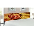 thumbnail image 2 of Rose Headboard, Vintage Background Piano Keyboard and Grand Majestic Flora Melodic Love Art Theme, Upholstered Decorative Metal Bed Headboard with Memory Foam, King Size, Cream Red, by Ambesonne, 2 of 4