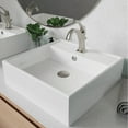 thumbnail image 2 of KRAUS Elavo White Ceramic 18 5/8in Square Vessel Sink, 2 of 7