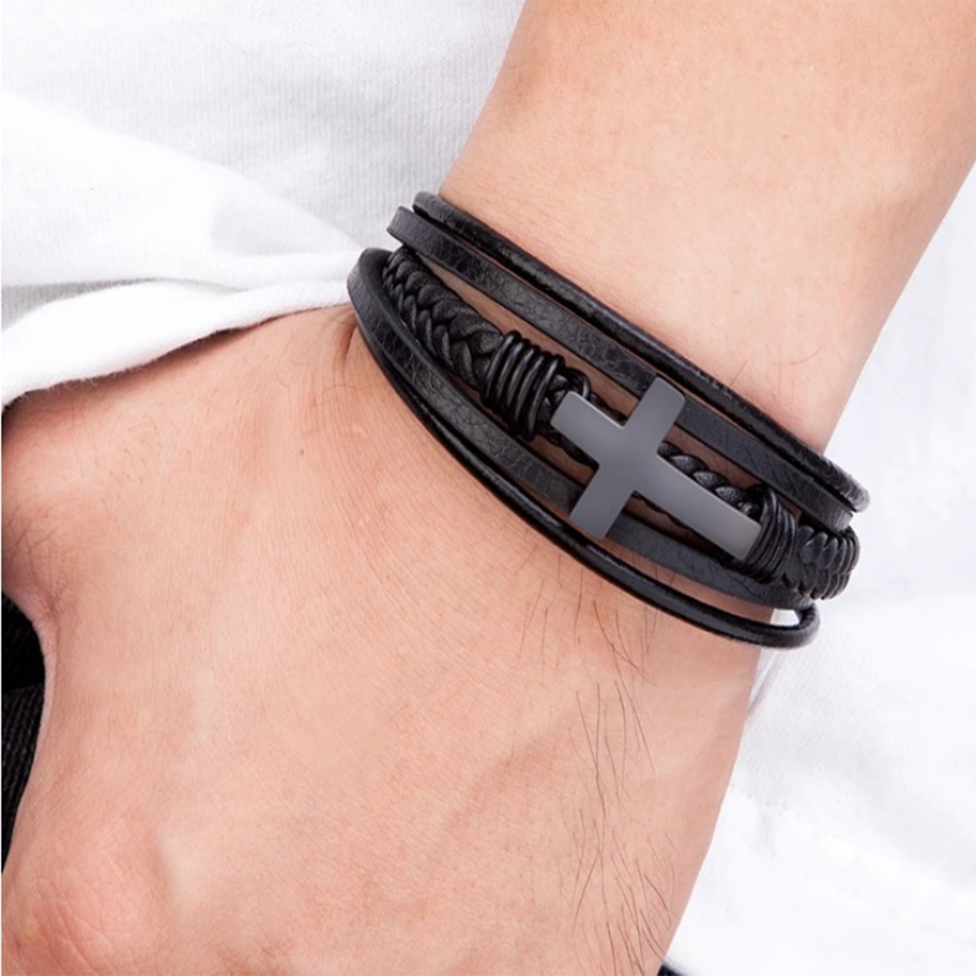 Ik Onkar Leather Bracelet for Men - Online Aumkaara Leather Bracelets  Shopping in India