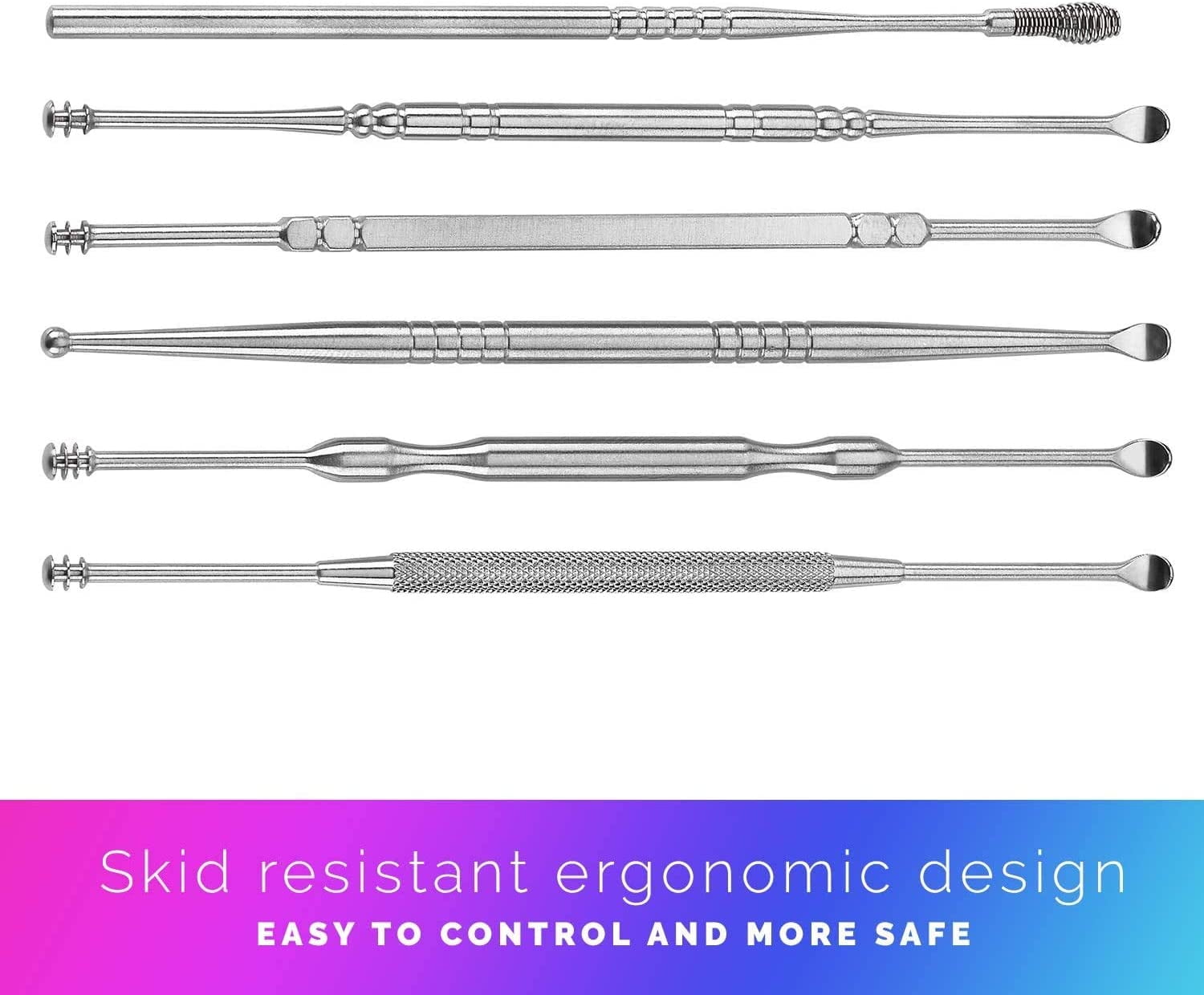 MEDca Ear Wax Removal Kits - Pack of 2-6 Piece Ear Cleansing Tool Set