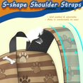 thumbnail image 5 of Dog Paw Print and Bone Brown 17" Waterproof Oxford School Backpacks for Teens, S-Shape Padded Straps, for School, Travel, Hiking, Camping, 5 of 5