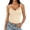 A-Beige310, variant on Women's Lace-V-Neck Cropped Cami Slim Fit Daily Urban Casual Sleeveless Tank