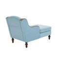 thumbnail image 6 of Oversized Chaise Lounge Indoor, Fabric Single Sofa Bed with Wide Seat, Upholstered Lazy Sleeper Armchair, Reading Couch Set for Living Room, Bedroom (Blue), 6 of 11