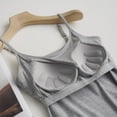 thumbnail image 4 of HOCIRET Tank Tops with Built in Bra for Women Adjustable Spaghetti Strap Cami Sleeveless Summer Tops Light Gray 3XL, 4 of 5
